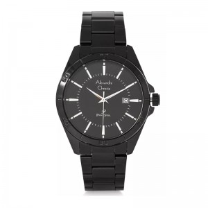 Alexandre Christie AC 1011 Full Black Silver Tick Lady LDBIPBASL